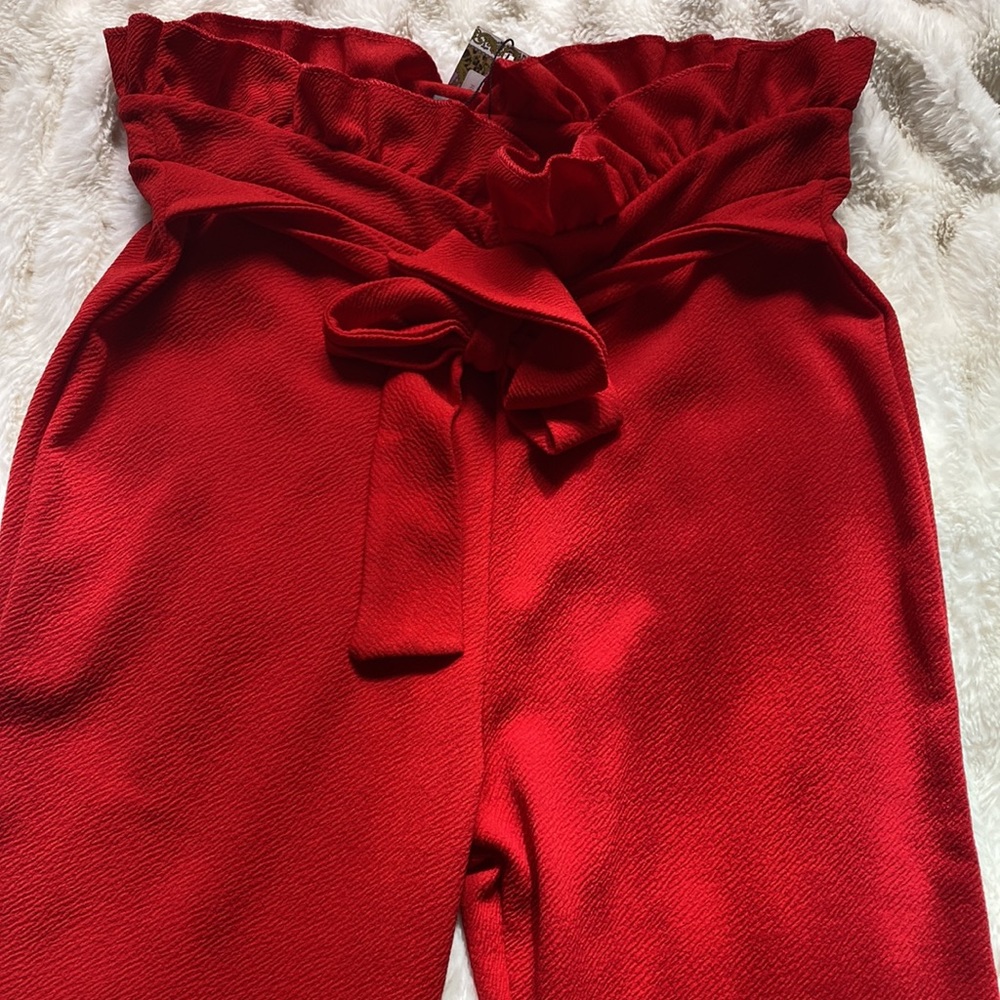 Red Boohoo Pants